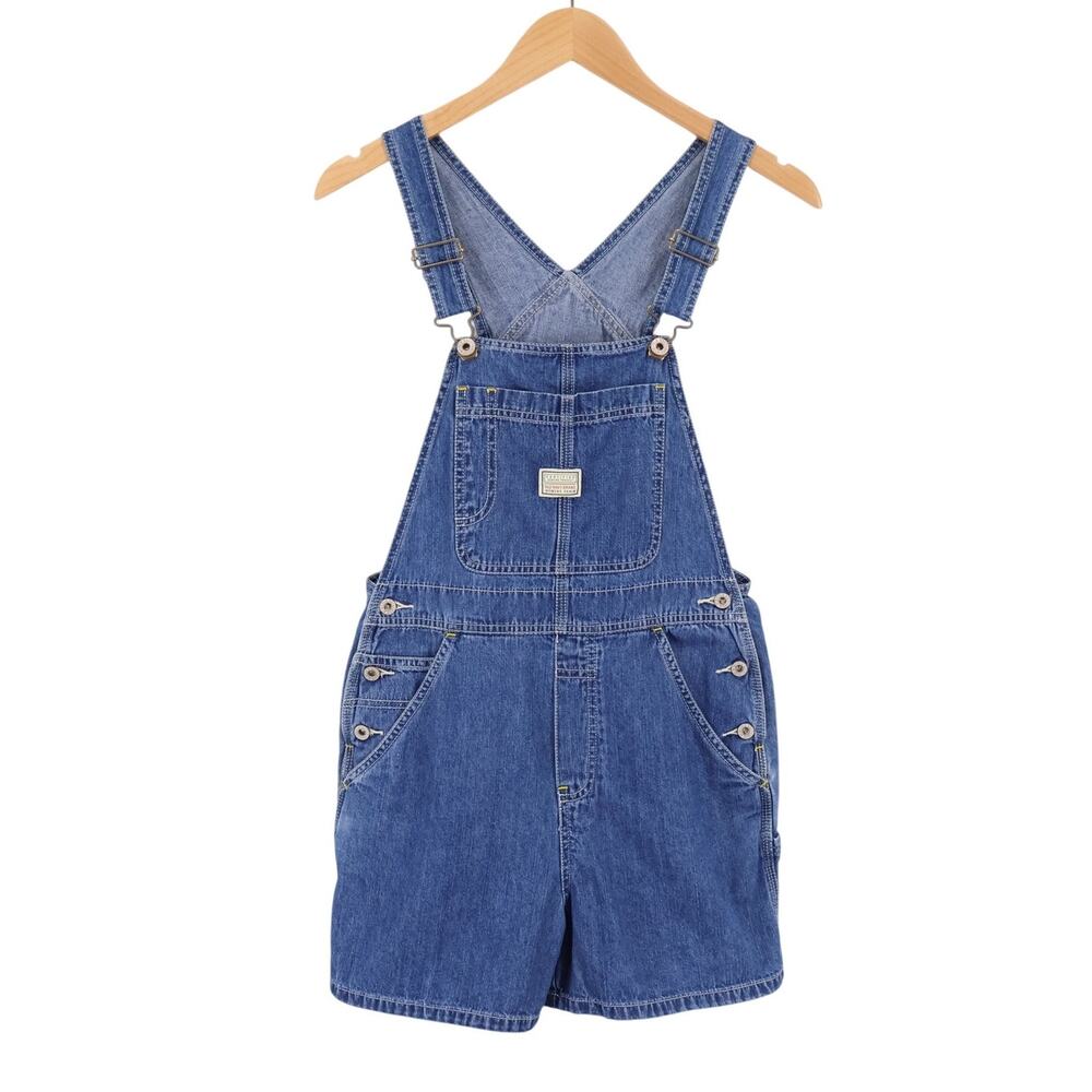 Old Navy Vintage 2001 Y2K 100% Cotton Denim Overall Shorts Size XS